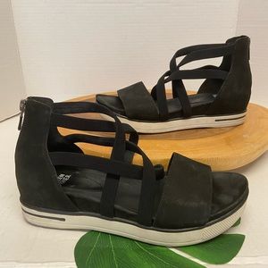Eileen Fisher Multi Strap Leather Platform Sandals